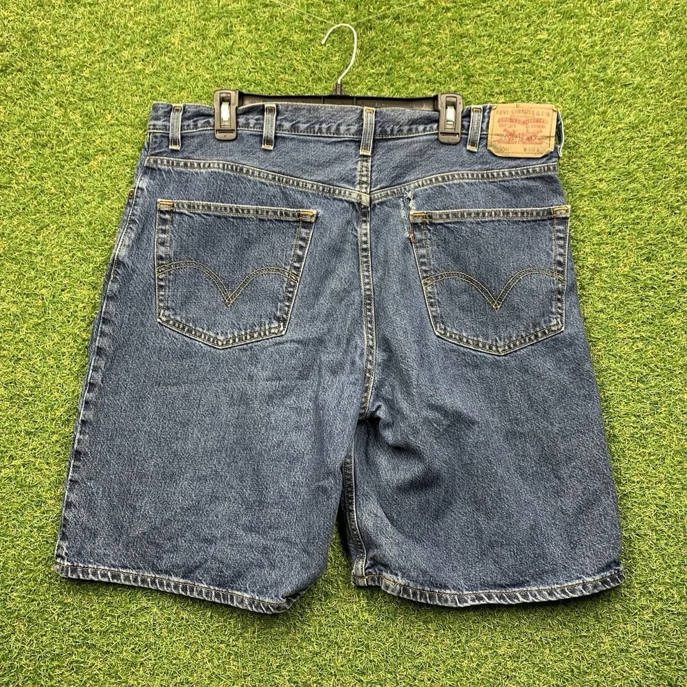 Levis 550 Jean Shorts Mens 40 Denim Jorts Baggy Loose Skater Dark Wash 90s Work